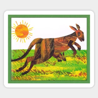 eric carle - carleeric kangeroo sj artfond Sticker